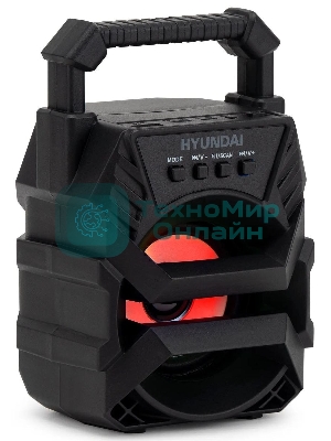 Колонка портативная Hyundai H-PS1000 черный 9 Вт 1.0 BT/USB 10м 500mAh