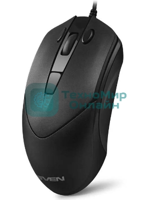 Мышь проводная SVEN RX-100 черный, 4000 dpi, USB, кнопки - 6