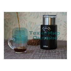 Кофемолка Kitfort KT-747 200Вт сист.помол.:ротац.нож вместим.:70гр черный/серебристый