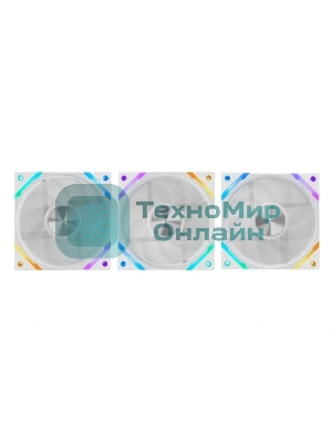 Вентилятор для корпуса Eurocase EU-FN120ARGB_12 WH YH1225 White,120 ARGB fan 3pin+AURA 5V3pin female and male connector with brown box,3pcs in big bro