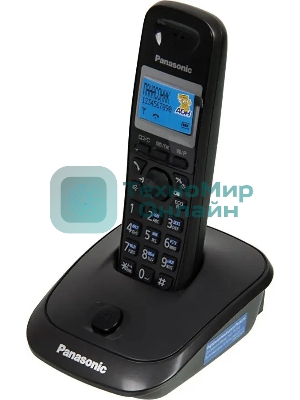 Телефон беспроводной (DECT) Panasonic KX-TG2511RUT (титан) АОН, Caller ID,спикерфон на трубке,переход в Эко режим одним нажатием