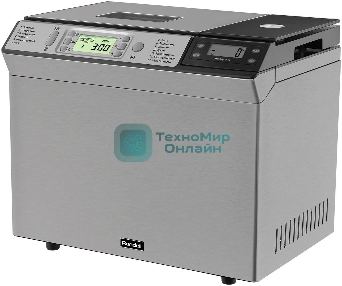 Хлебопечка Rondell RDE-1641, 700 Вт, белый