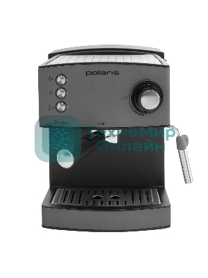 Кофеварка рожковая Polaris PCM 1527E Adore Crema серый, исп. кофе - молотый, 1.5 л, 850 Вт, 15 Бар.