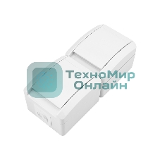 Блок вертикальный 2 розетки (керамика) Kranz INDUSTRIAL IP54 с заземлением, о/у, белый