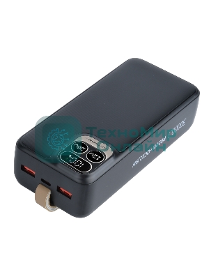 Портативный аккумулятор Perfeo Powerbank Atomic Age 30000 mAh/LED дисплей/PD + QC 3.0/Type-C/2 USB/Выход: 5A, max 22.5Wчерный (PF_E1478)