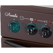 Плита электрическая Лысьва EF4006MK00 коричневый, конфорок 4 электрических, духовка 57 л, 50 см x 84 см x 60 см (без крышки)