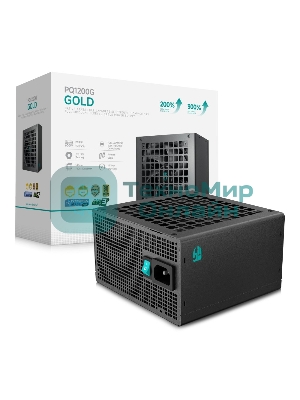 Блок питания Deepcool/GamerStorm PQ1200G (ATX 3.1, 1200W, Full Cable Management, PWM 120мм fan, 80 PLUS GOLD, Active PFC + Half Bridge + DC/DC, Full Japanese Capasitors, Gen5 PCIe) RET
