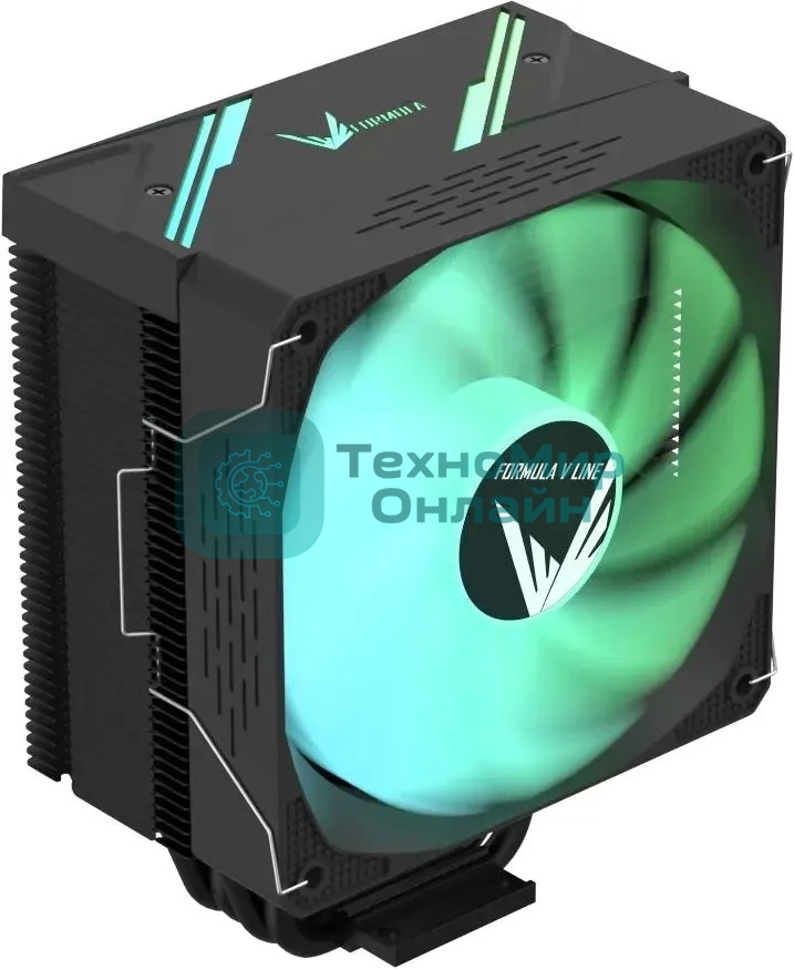 Устройство охлаждения(кулер) Formula Ice Burg ARGb Soc-AM5/AM4/1200/1700/1851 черный 4-pin 17-34dB Al+Cu 170W 552gr Ret (ICE BURG ARPW 4P BK)