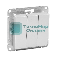 Механизм выключателя EKF UP1-SWA-31 Эпика трехклавишный, алюминий