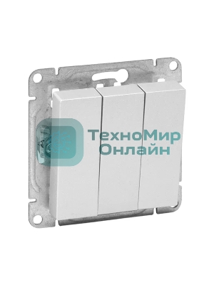 Механизм выключателя EKF UP1-SWA-31 Эпика трехклавишный, алюминий