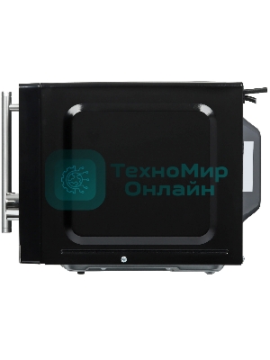 Микроволновая печь Hyundai HYM-D3005 черный/стальной, 20 л, 700 Вт, переключатели - кнопки, электронный поворотный механизм