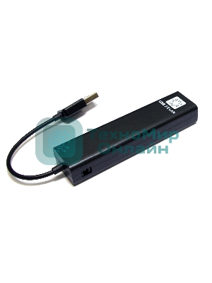 Кабель-адаптер 5bites UA2-45-06BKUSB2.0, 3хUSB2.0, RJ45 100MB, черный