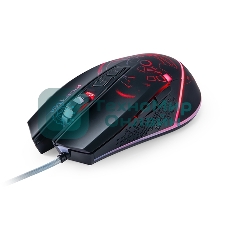 Мышь проводная Qumo Portal M39 черный, 3200 dpi, USB, кнопки - 6