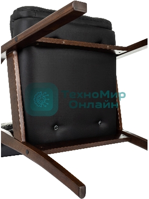 Кресло Бюрократ T-9932W-CF-Eco черный, экокожа