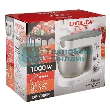 Миксер планетарный Delta LUX DE-7900Р белый с серым: 1000 Вт,чаша из нерж.стали-3,5л (2)