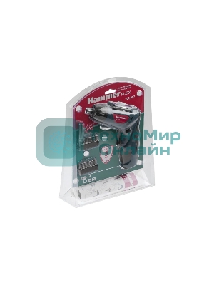 Отвертка аккумуляторная Haммer ACD3.6A с набором бит 3,6В 1,3А·ч 4Нм Li-Ion 653290