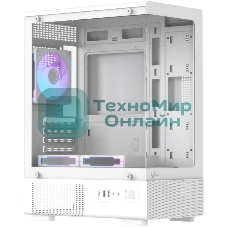 Корпус Formula Crystal Z1CM v2 белый без БП mATX 5x120мм 1xUSB3.0 audio bott PSU