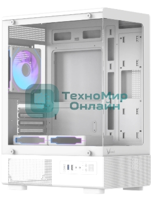 Корпус Formula Crystal Z1CM v2 белый без БП mATX 5x120мм 1xUSB3.0 audio bott PSU