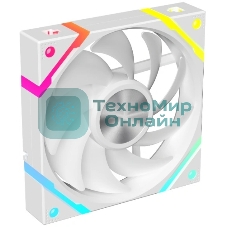 Вентилятор для корпуса Eurocase EU-FN120ARGB_12 WH YH1225 White,120 ARGB fan 3pin+AURA 5V3pin female and male connector with brown box,3pcs in big bro