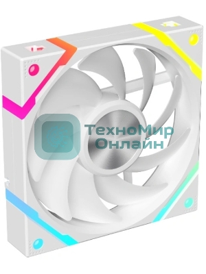 Вентилятор для корпуса Eurocase EU-FN120ARGB_12 WH YH1225 White,120 ARGB fan 3pin+AURA 5V3pin female and male connector with brown box,3pcs in big bro