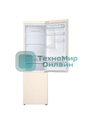 Холодильник Samsung RB37A5200EL/WT бежевый двухкамерный 269/98л морозилка снизу, No Frost