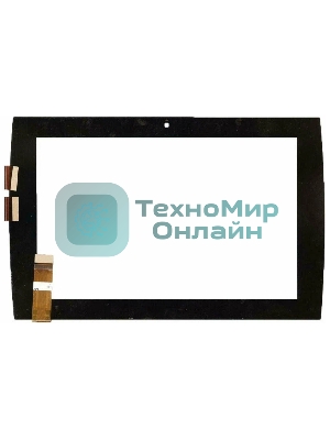 Сенсорное стекло (тачскрин) для Asus Eee Pad Slider SL101, черное с рамкой