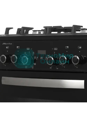 Плита комбинированная Gefest ПГЭ 6502-03 0044 черный, конфорок 4 газовых, духовка 55 л, 60 см x 85 см x 60 см