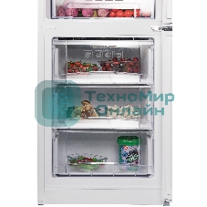 Холодильник Nordfrost NRB 134 W белый двухкамерный 238/100л морозилка снизу, капельная система