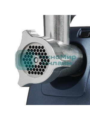 Мясорубка электрическая Аксион М62.01 синий, 2000 Вт, 4.0 кг/мин, реверс, защита от перегрузки, насадки - 4