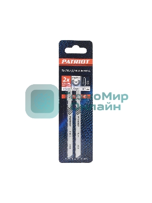 Пилка для лобзика EDGE by PATRIOT T101A по пластику, 2шт в блистере