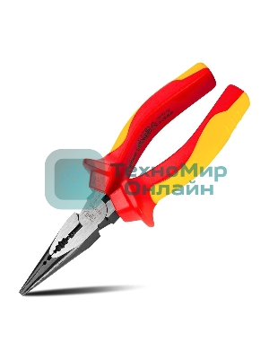 Диэлектрические удлиненные плоскогубцы Deli DL512106 160мм, сталь Cr-V, сертификат VDE для работ под напряжением до 1000 В