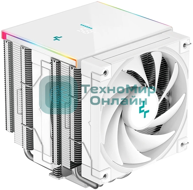Кулер для процессора DEEPCOOL AK620 DIGITAL SE WH LGA20XX/1700/1200/115X/AM5/AM4 (9шт/кор, TDP 260W, PWM, DUAL Fan 120мм, 6 тепл. трубок, ARGb, белый) RET (R-AK620-WHADMN-GJD)