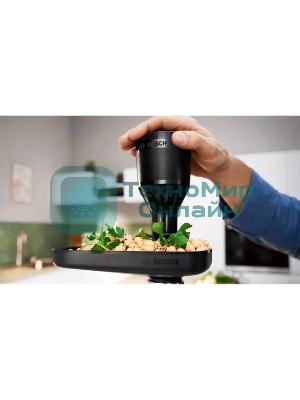 Мясорубка электрическая Bosch MFWS650B черный, 2100 Вт, 3.5 кг/мин, реверс, защита от перегрузки, насадки - 5