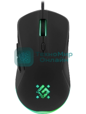 Мышь проводная Defender Arga GM-049 черный, 3600 dpi, USB, кнопки - 6
