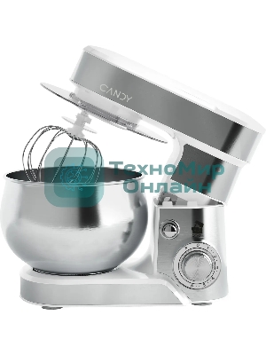 Миксер планетарный Candy CM-501 900Вт серебристый/белый