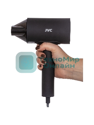 Фен JVC JHD011 черный, 1600 Вт