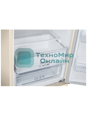 Холодильник Samsung RB37A5200EL/WT бежевый двухкамерный 269/98л морозилка снизу, No Frost