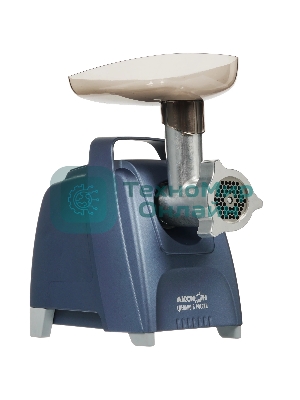Мясорубка электрическая Аксион М62.01 синий, 2000 Вт, 4.0 кг/мин, реверс, защита от перегрузки, насадки - 4