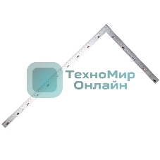 Угольник двусторонний цельнометаллический Deli DL7150 250х500мм, нержавеющая сталь