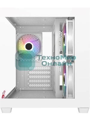 Компьютерный корпус Bloody CC-121 белый без БП mATX 7x120мм 1xUSB2.0 1xUSB3.0 audio