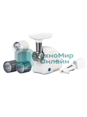 Мясорубка электрическая Ротор Экстра М ЭМШ 35/250-3 белый, 1500 Вт, 0.6 кг/мин, насадки - 4