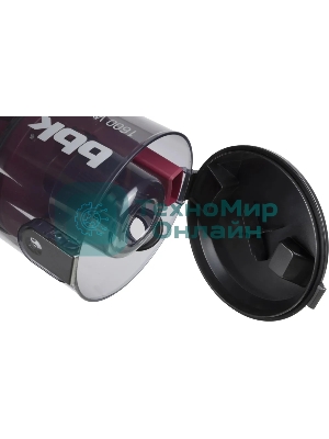 Пылесос BBK BV 1502 черный/темная вишня, 300/1600 Вт, уборка сухая, пылесборник контейнер 2 л