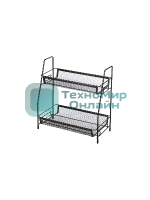 Этажерка настольная двухуровневая Mallony L’ordine Nero, 31,5*17*33 см