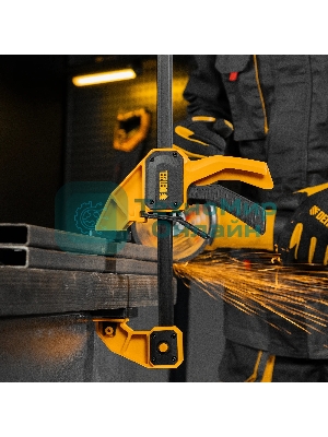 Струбцина Denzel F-образная, быстрозажимная, 450 х 80 мм, усиленный нейлоновый корпус