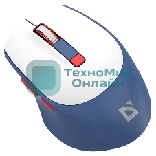 Мышь беспроводная Defender Belsa MB-249 белый/синий, 3200 dpi, радиоканал, Bluetooth, USB, кнопки - 6
