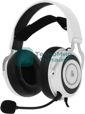 Гарнитура Bloody G535 белый/серебристый, проводная, подсветка