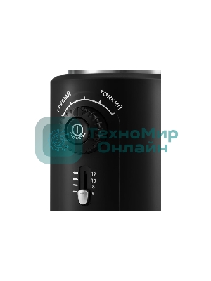 Кофемолка Kitfort KT-747 200Вт сист.помол.:ротац.нож вместим.:70гр черный/серебристый