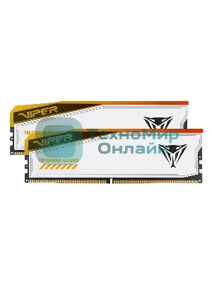 Оперативная память Patriot Viper Elite 5 TUF Gaming, DDR5, 32Gb (2x16 GB), 6000 MHz, CL36, DIMM, радиатор, RGB, белый
