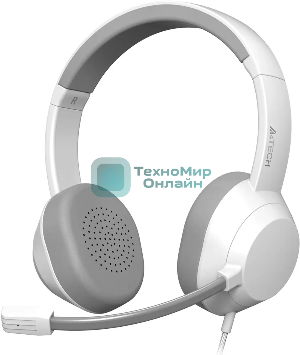 Гарнитура A4Tech Fstyler FH150U белый/серый, проводная