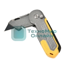 Строительный складной нож с Т-образным лезвием Deli DL007Z в комплекте 6 лезвий, сталь SK2, рукоятка из цинкового сплава